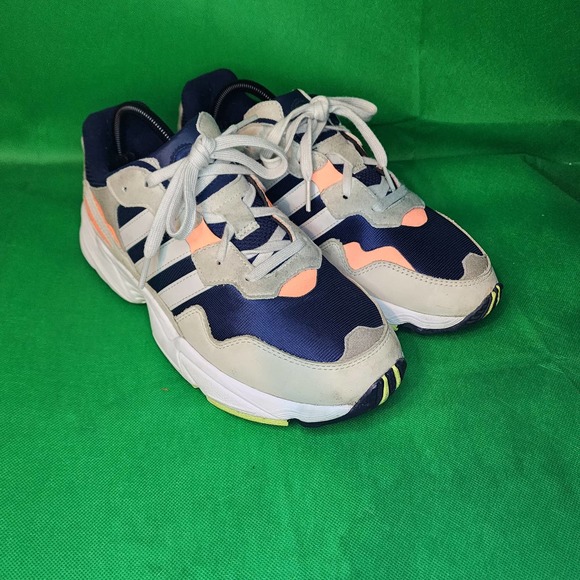Adidas Yung-96 Collegiate "Raw White Navy" Solar Orange Sneaker Men Size 9 Shoe - Picture 1 of 7